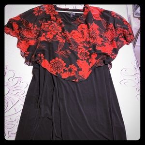 Dress with attached shawl